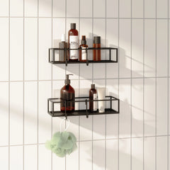Cubiko Adhesive Shower Bins, Set of 2