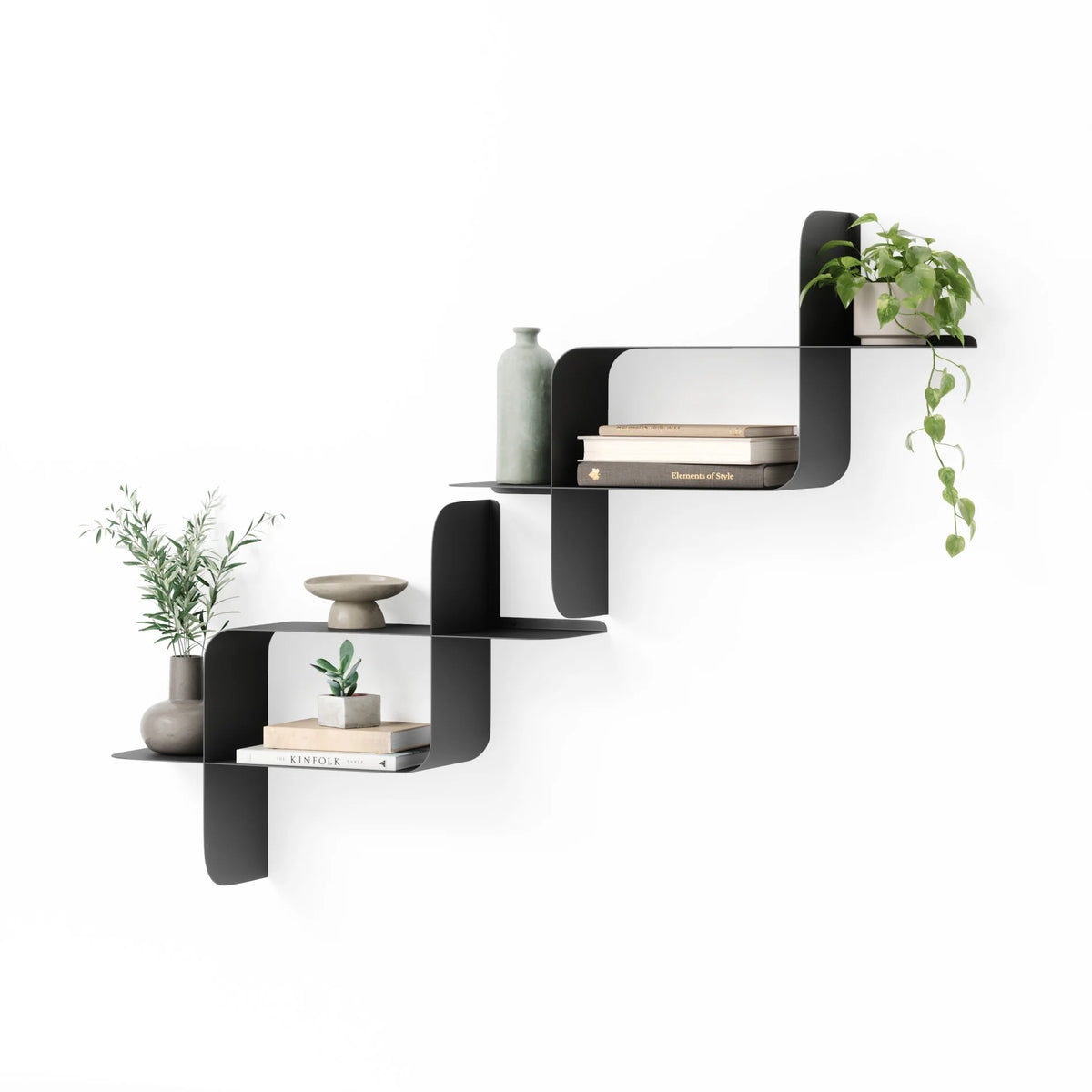 Montage Metal Wall Shelves, Set of 2
