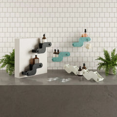 Nami Adhesive Shower Bins, Set of 2